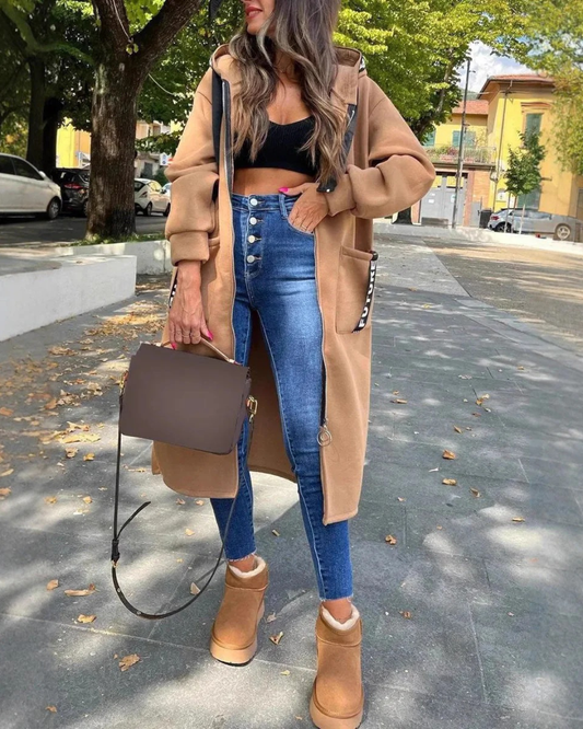 Sudadera Larga Ilaria con Capucha