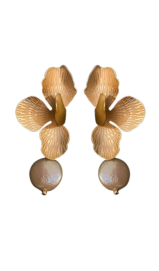 Pendientes Flor de Perla, vista 2 – Lucia Navarro