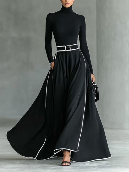 Vestido Nieves con Costuras
