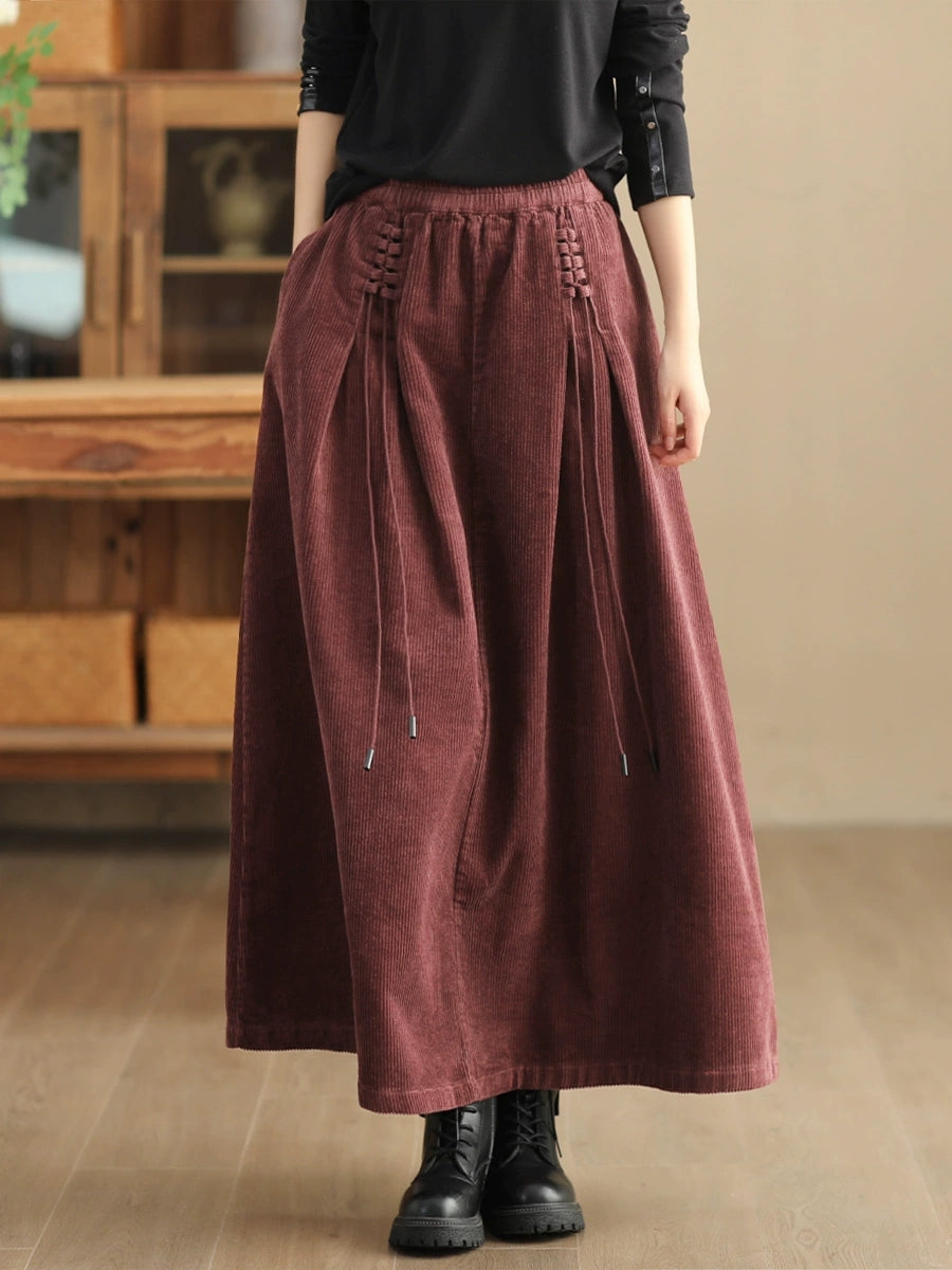 Falda Maia de Pana con Tirantes