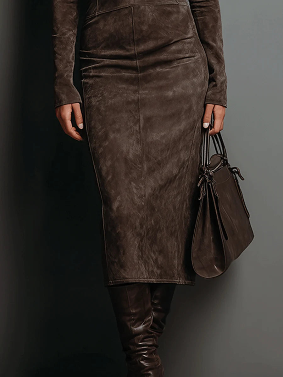 Vestido Margaux Efecto Ante