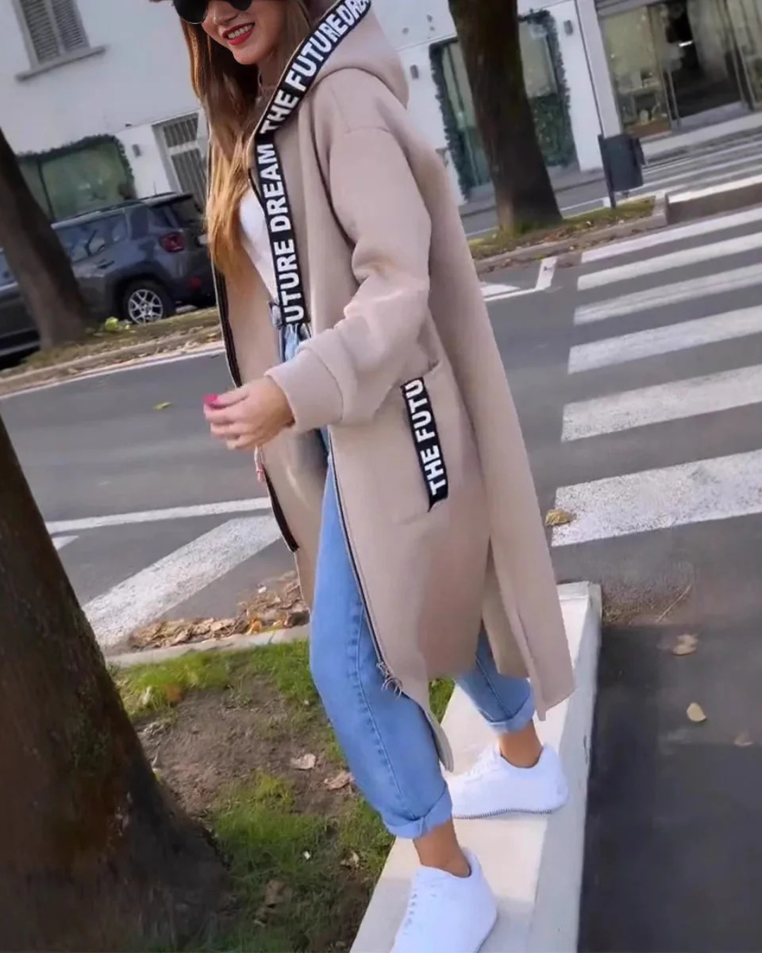 Sudadera Larga Ilaria con Capucha