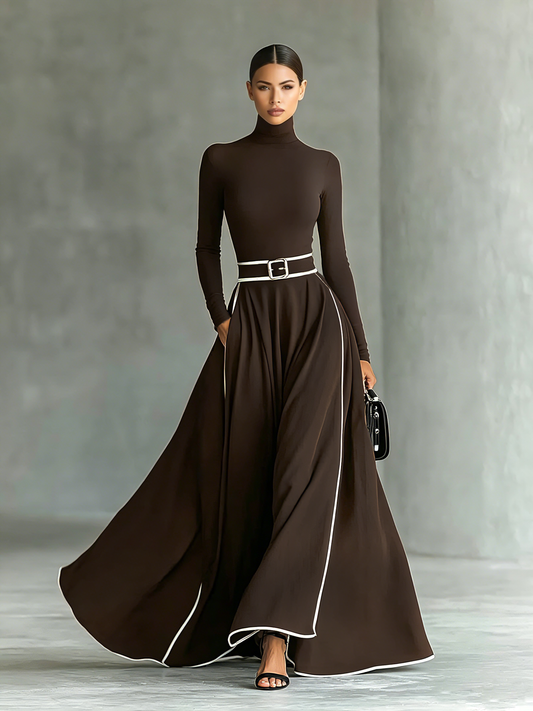 Vestido Nieves con Costuras