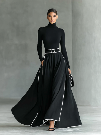 Vestido Nieves con Costuras