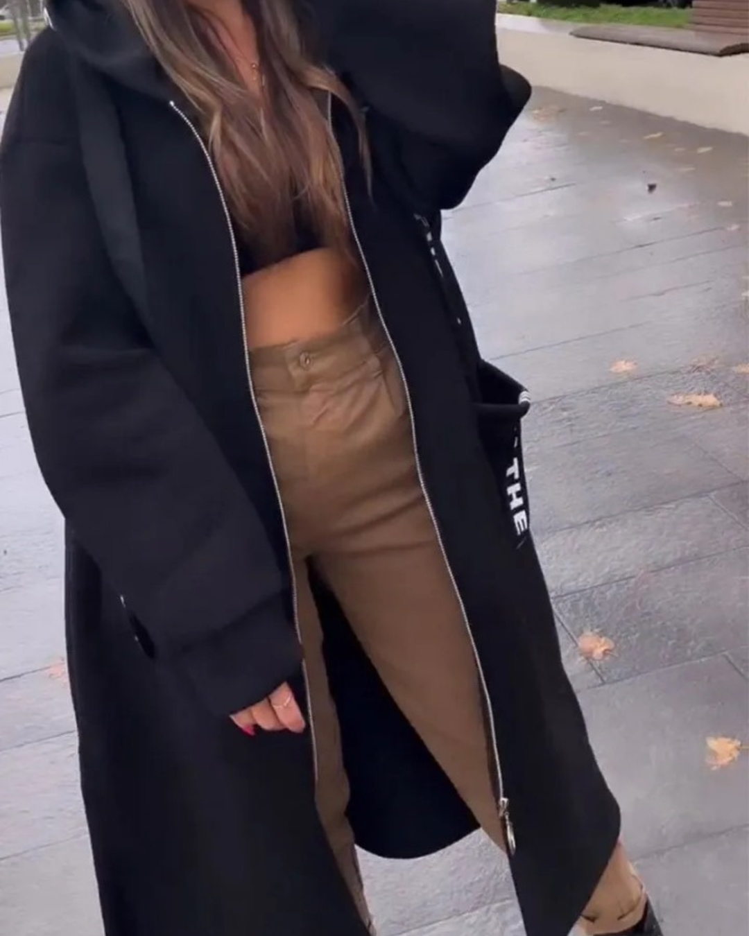 Sudadera Larga Ilaria con Capucha
