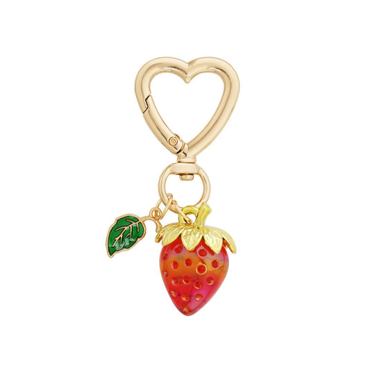 Charm Fresa Hoja Dorada