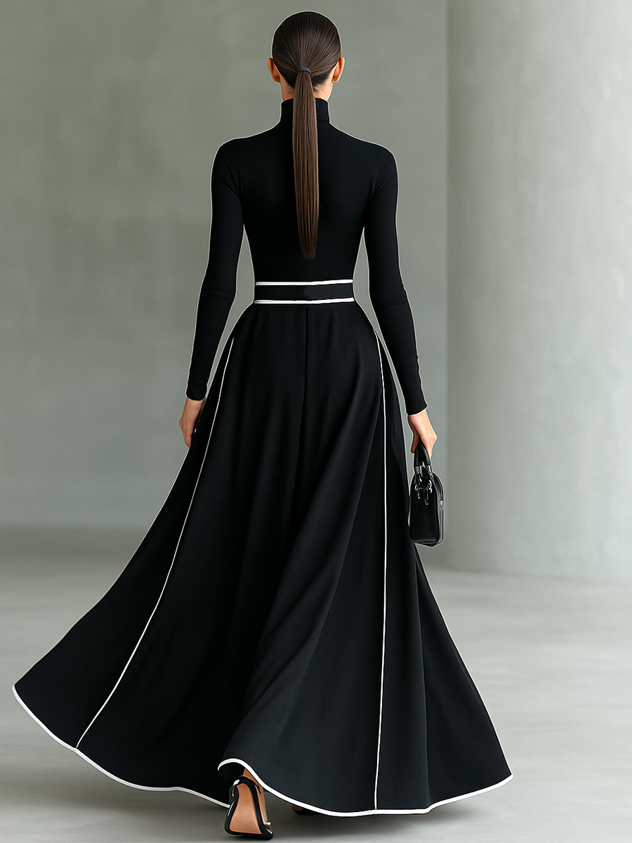 Vestido Nieves con Costuras
