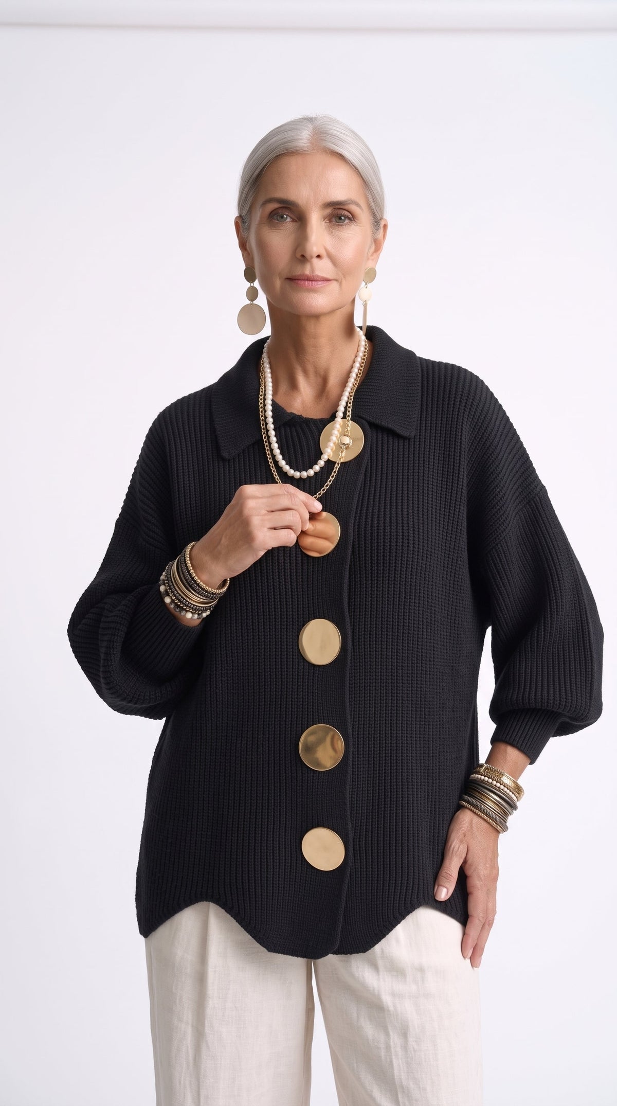 Jersey Aurelia, color negro – Lucia Navarro