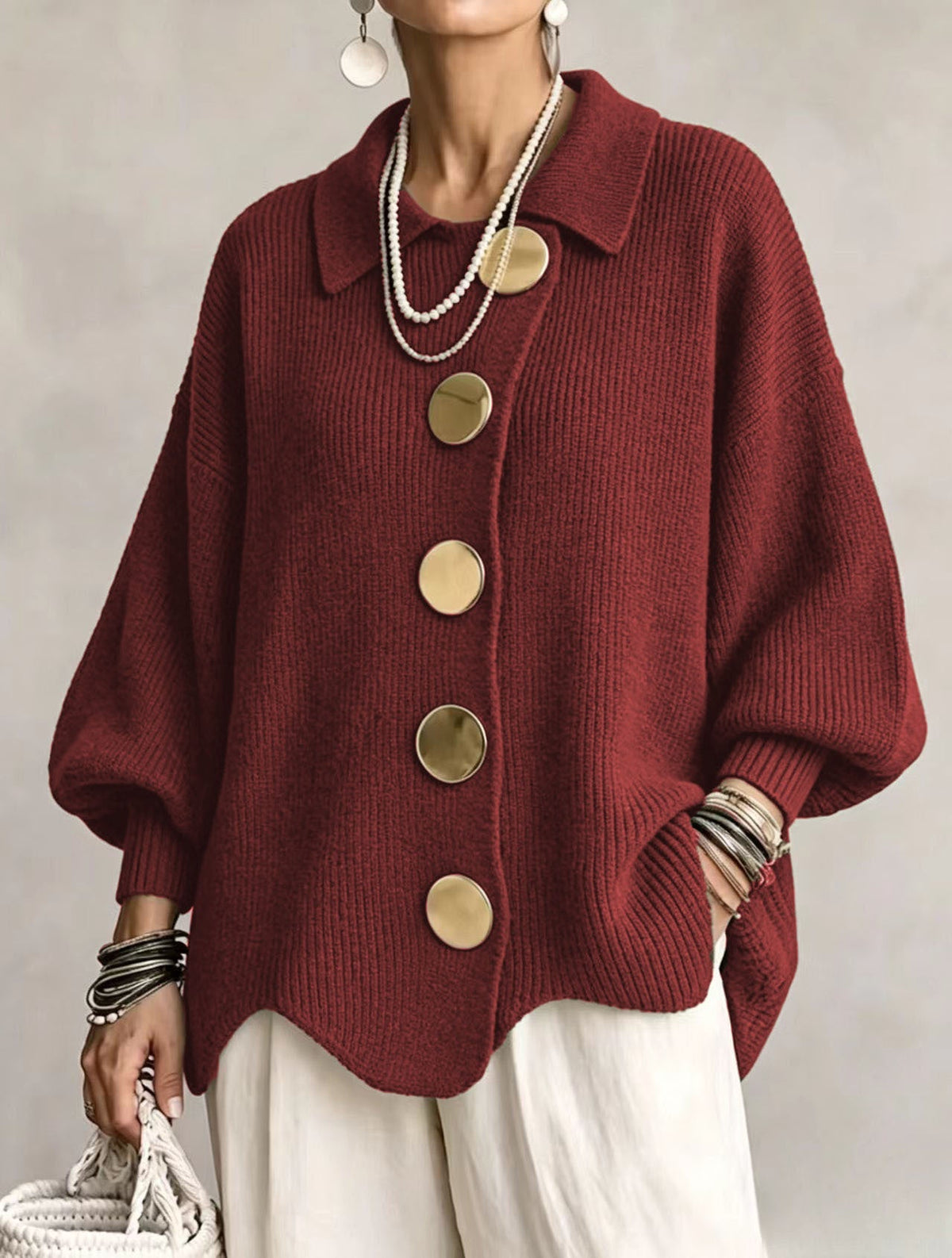 Jersey Aurelia, color rojo – Lucia Navarro
