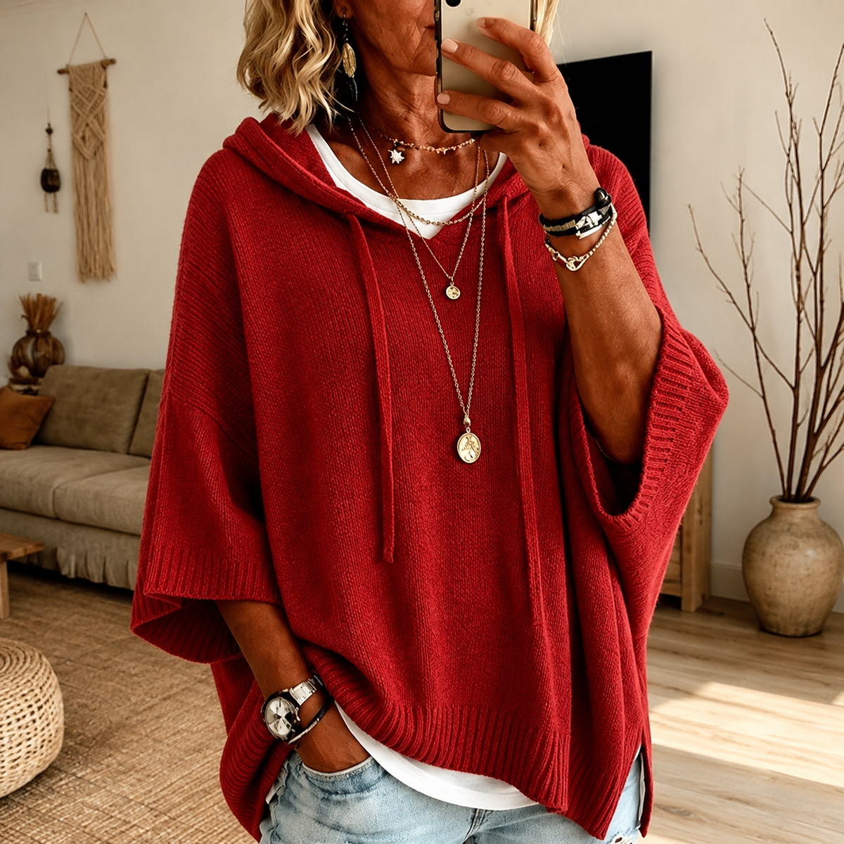 Jersey Poncho Amparo rojo