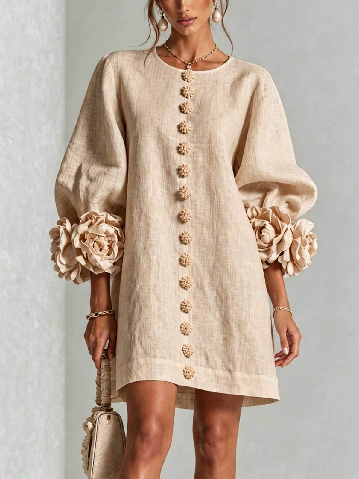 Vestido Nerea beige