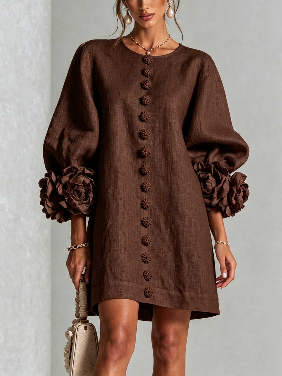 Vestido Nerea marrón