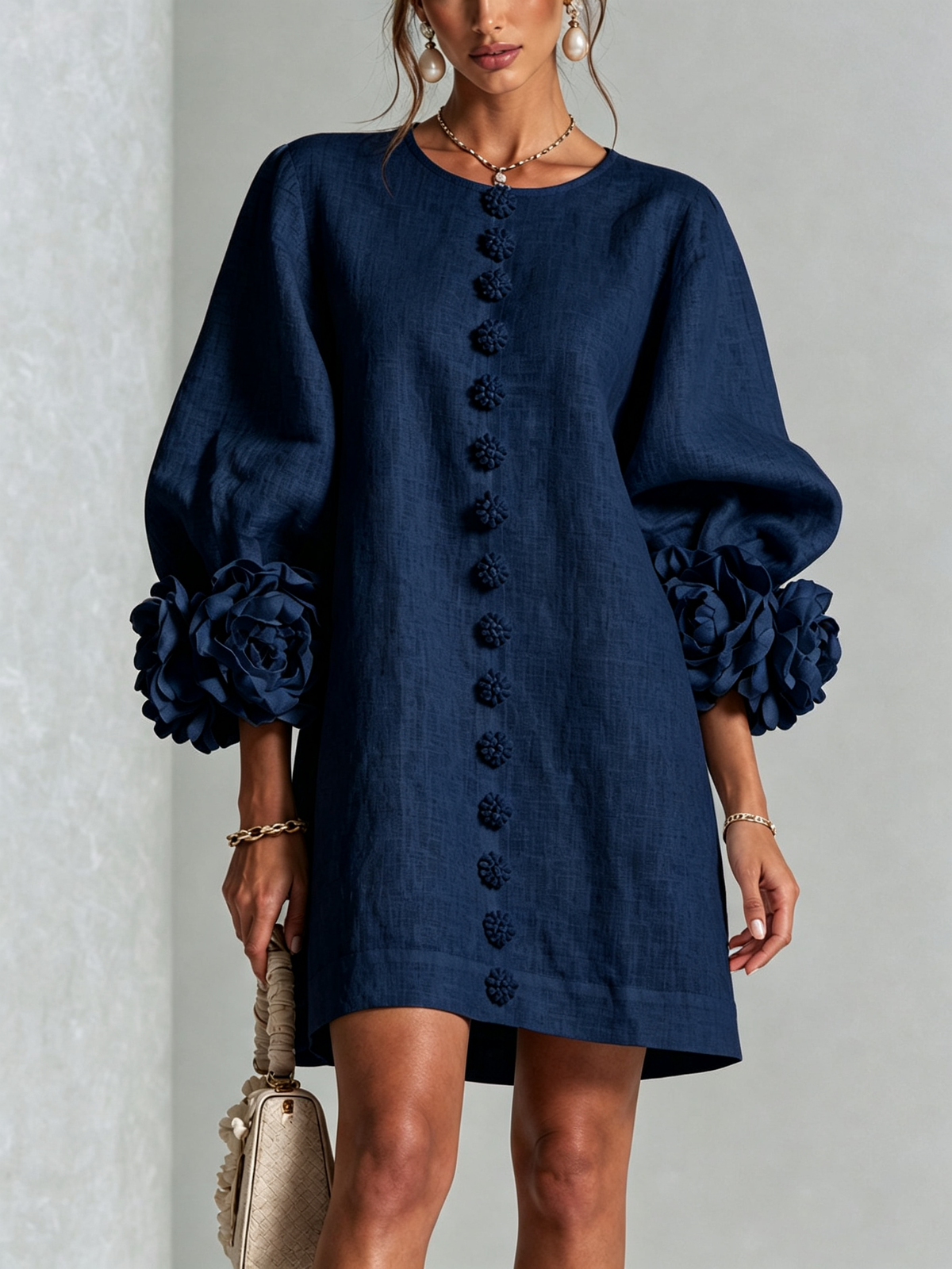 Vestido Nerea azul marino