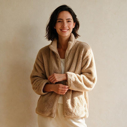 Chaqueta Borreguito Vera Camel – Lucia Navarro
