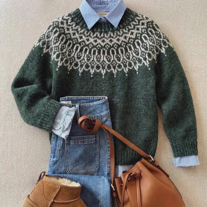 Jersey Nórdico Amalia Verde oscuro