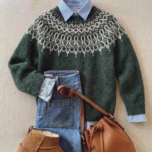 Jersey Nórdico Amalia Verde oscuro