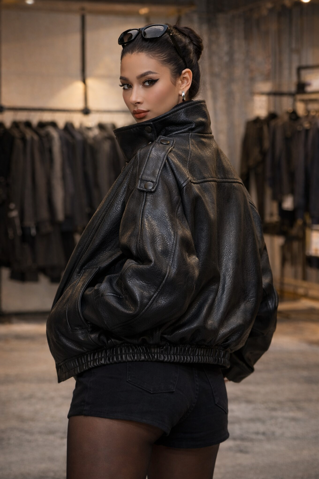 Eira - Chaqueta Efecto Piel Tokyo, vista 3 – Lucia Navarro