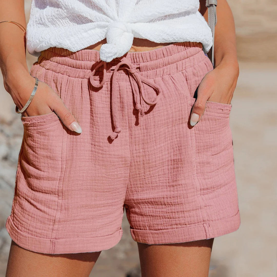 Emma - Pantalones Cortos de Talle Alto, vista 2 – Lucia Navarro