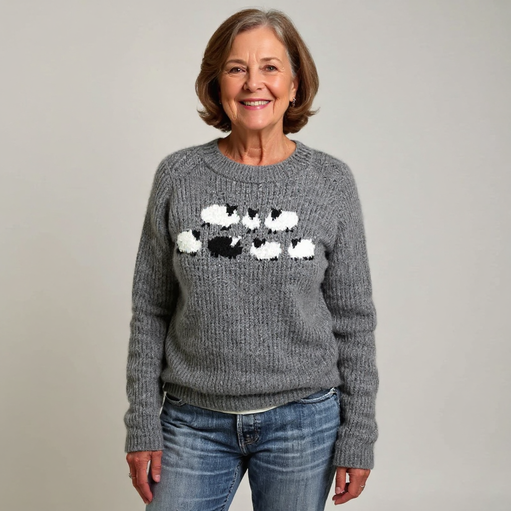 Jersey Ovejitas Paz Gris