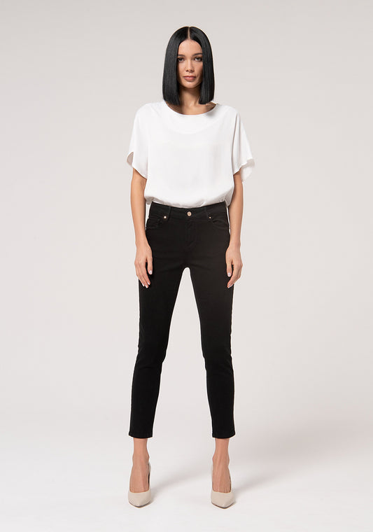 Gloria - Pantalón Slim de Algodón con Efecto Perfect Shape – Lucia Navarro