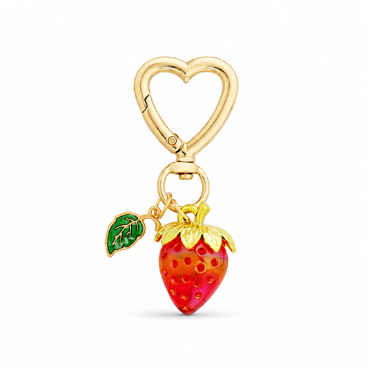Charm Fresa Hoja Dorada