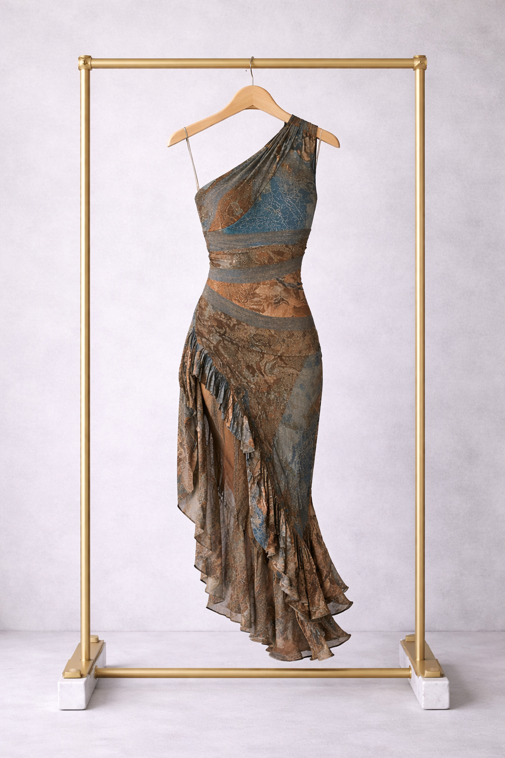 Iris - Vestido Estampado Sienna, vista 2 – Lucia Navarro