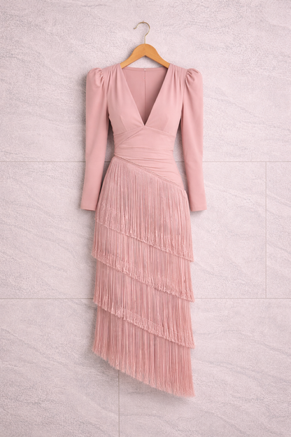 Lorena - Vestido Aurora Blush - Elegancia y Comodez, vista 4 – Lucia Navarro