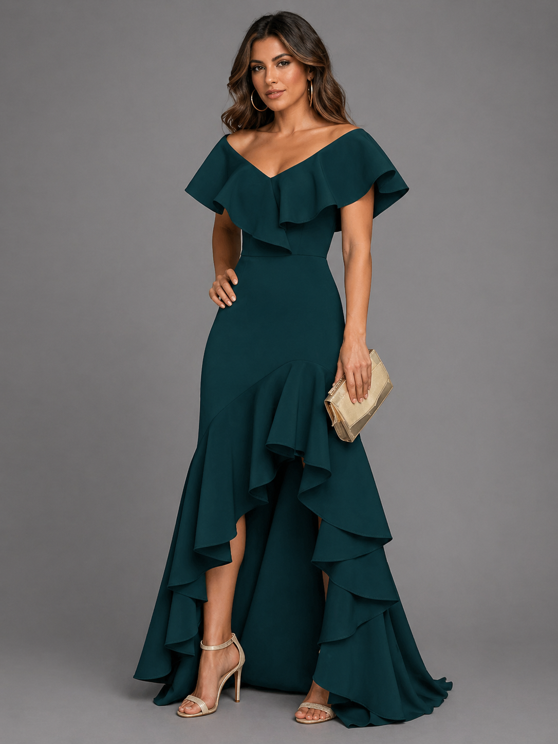 Nuria - Vestido de Noche Elegante, vista 3 – Lucia Navarro
