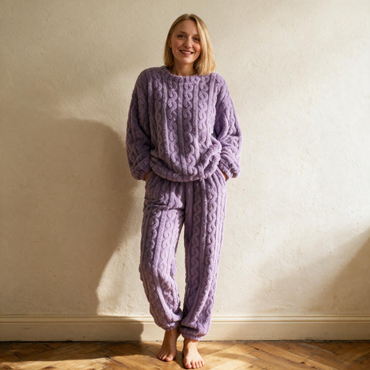 Pijama Trenzado Adela Morado