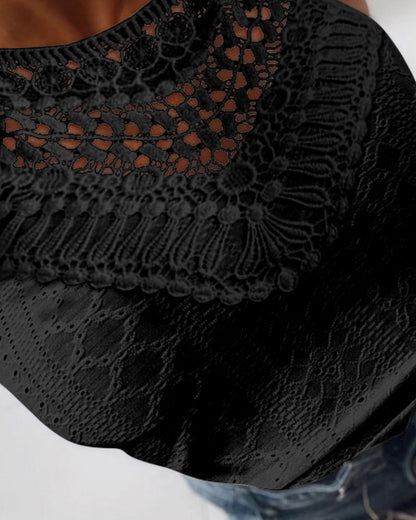 Raquel - Top de Jacquard con Escote Halter y Detalle de Encaje, vista 8 – Lucia Navarro