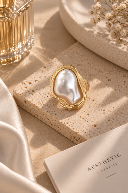 Anillo Perla Éclat, vista 2 – Lucia Navarro