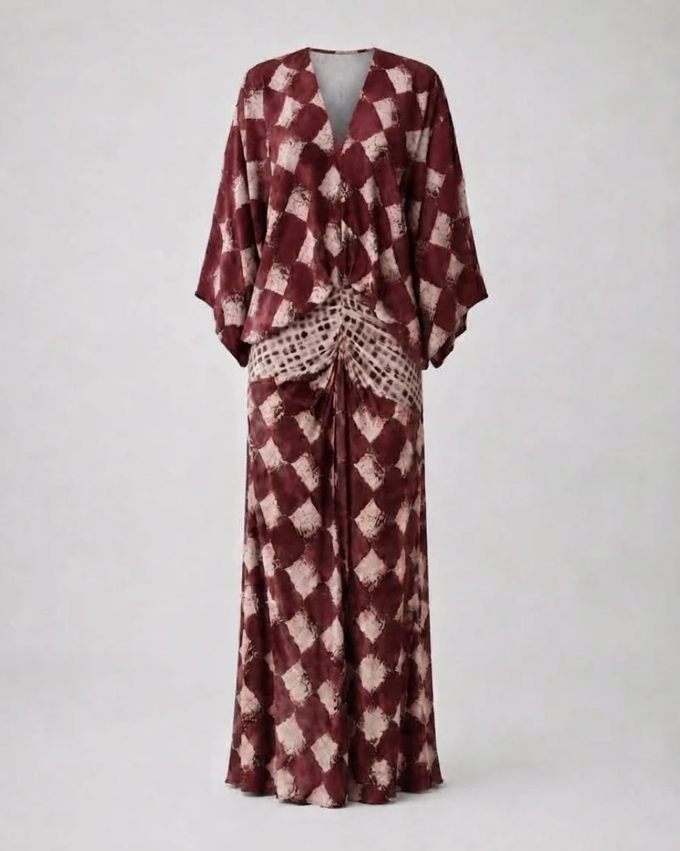 Vestido Manuela, detalle del estampado – Lucia Navarro